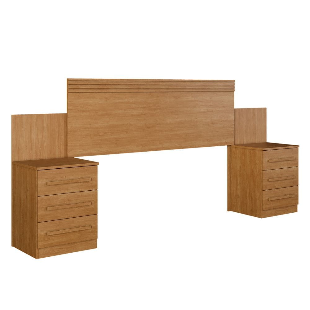 Cabeceira Extensiva Para Box Império 140-160 cm Com 2 Mesas De Cabeceira - Benetil