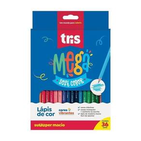 Lápis De Cor 36 Cores Tris Mega Soft Color 622750