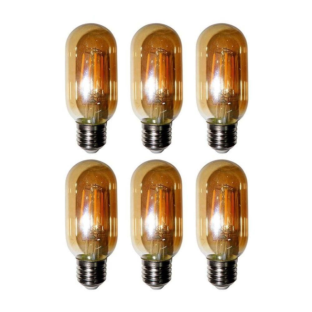 Lampadas De Led Kit 6 Multi Filamento Retro Iluminação Bivolt 30w Vintage
