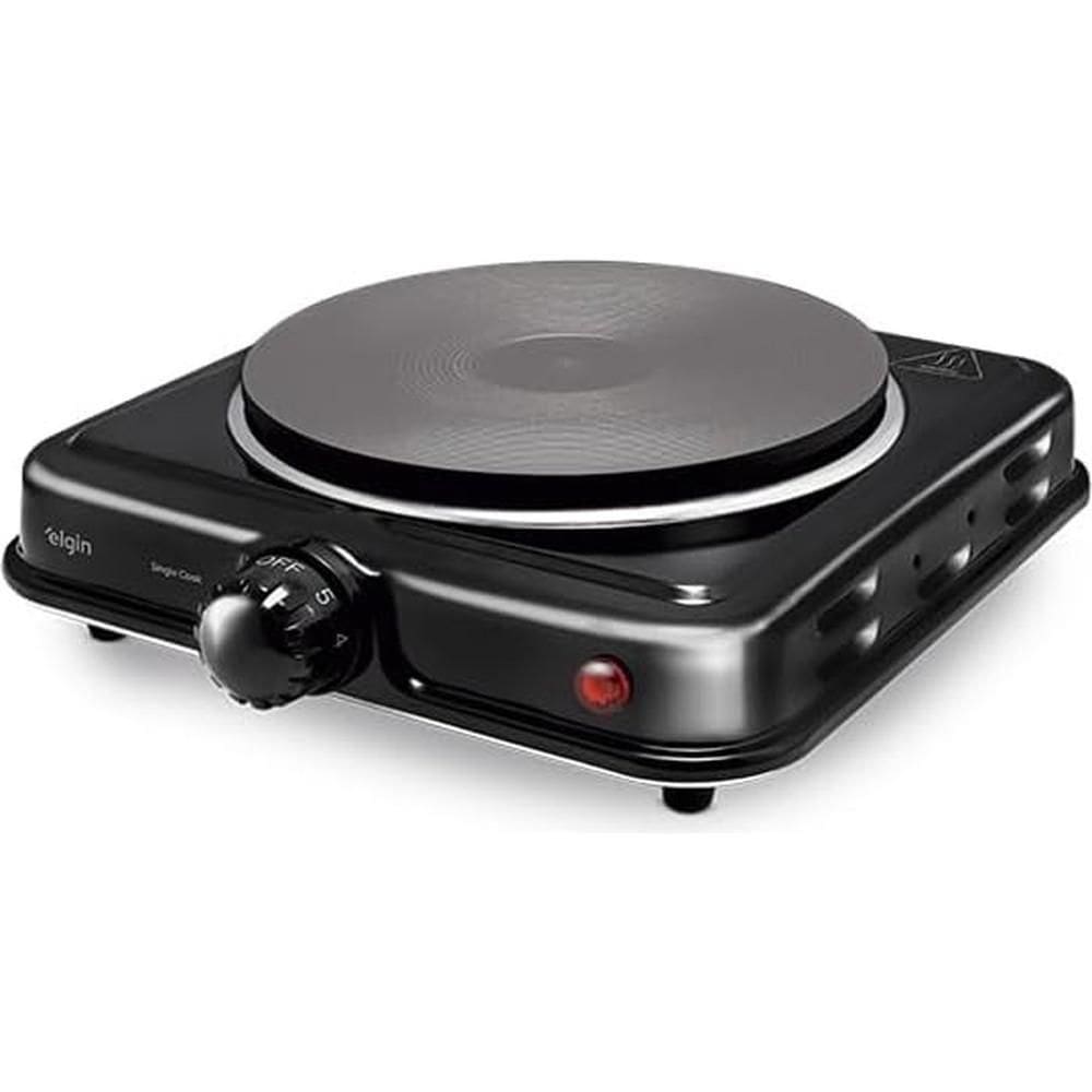 Fogão Elétrico De Mesa 1 Prato 1000W FG01 Single Cook Preto Elgin 110V