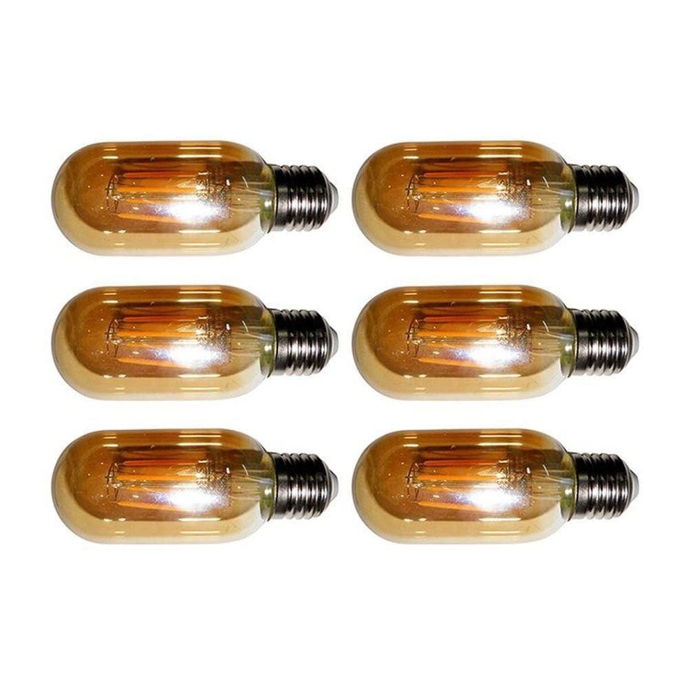 Lampadas De Led Kit 6 Multi Filamento Retro Iluminação Bivolt 30w Vintage