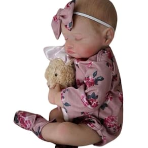 Bebê Reborn Dormindo Artesanal Corpo Todo Em Vinil De Silicone