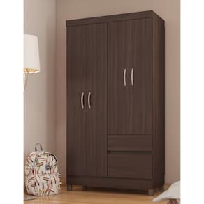 Guarda Roupa Lótus 4 portas 2 Gavetas 1m - Café Touch Demóbile
