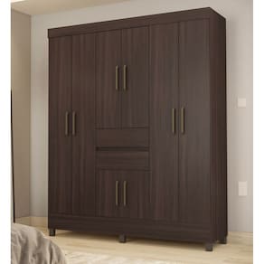 Guarda Roupa Munique de Casal com pés e 8 Portas - Café Touch Demóbile
