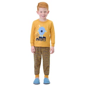 Pijama Infantil Menino Meia Malha Brilha no Escuro Monstro