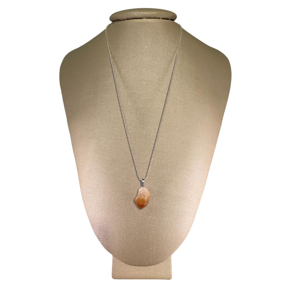 Colar Prata 925 Diamantado Citrino Semi Lapidado P. Vecchio