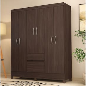 Guarda Roupa 6 Portas Casal Flash II 2 Gavetas - Café Touch Demóbile