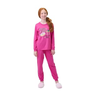 Pijama Juvenil Menina Pink Dreams Brilha no Escuro Algodão