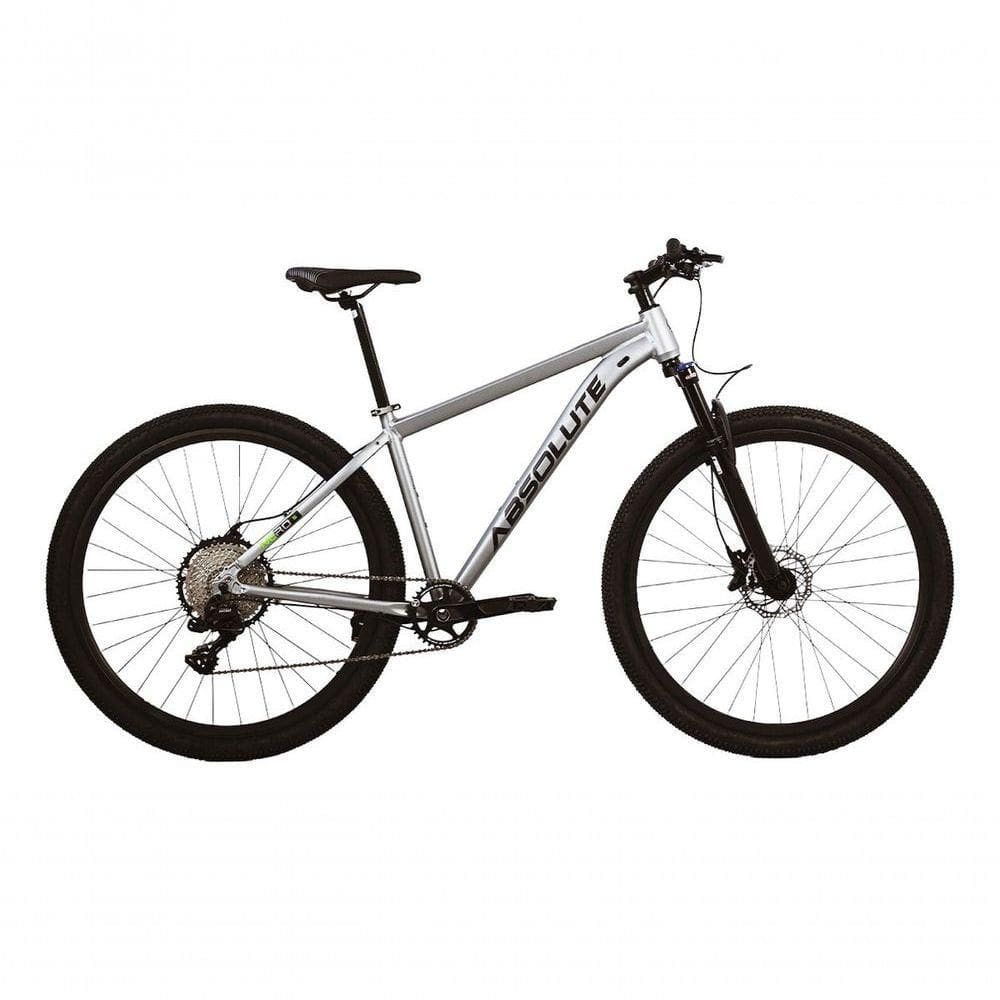 Bicicleta Aro 29 Absolute Nero 5 12v Garfo Trava No Guidão Freios Hidráulicos Cinza Tam 13