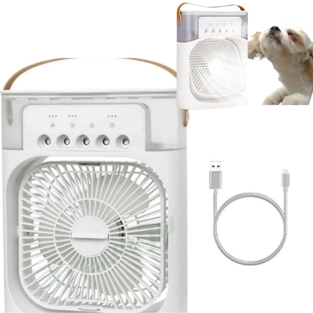 Branco Mini Ventilador Portátil Para Mesa