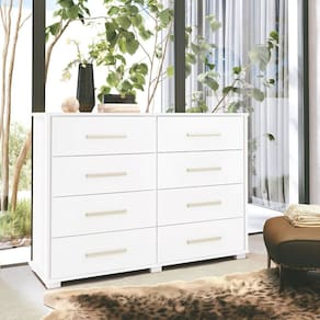 Cômoda para Quarto 8 Gavetas 127,5cm Lis Branco
