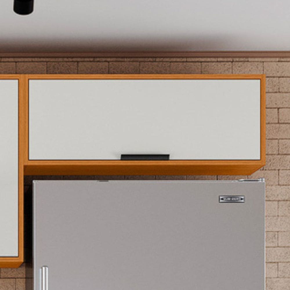 Armário Aéreo 80cm 1 Porta Basculante Ravena Freijo /Off acetinado