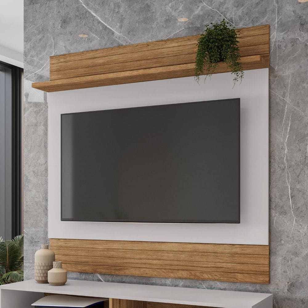 Painel para Tv de até 55 Polegadas Guarujá Cinamomo/Off White