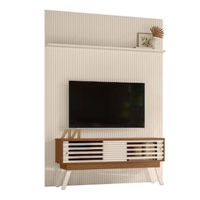 Rack com Painel para Tv até 65 Polegadas New Premium Naturale/Off White