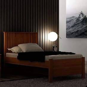 Cama Solteiro Milano, para Colchão no Tamanho 88x138 Cm Cinamomo