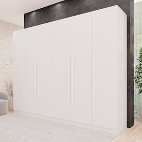 Guarda-roupa 6 Portas 6 Gavetas Angra Expresso Móveis Branco