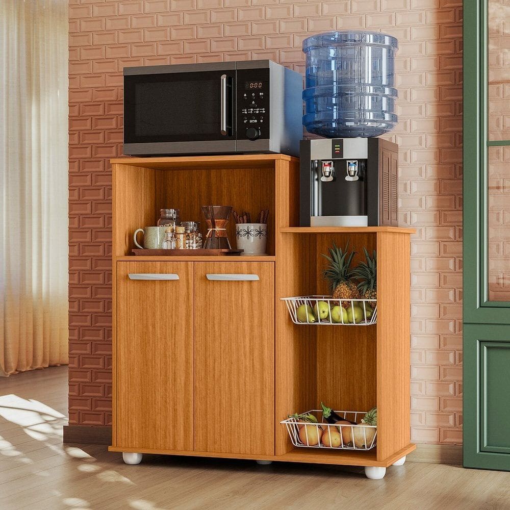 Armário Multiuso Fruteira 2 Portas Sollys Freijó