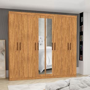 Guarda-roupa Stanley 8 Portas 4 gavetas Plus Cinamomo