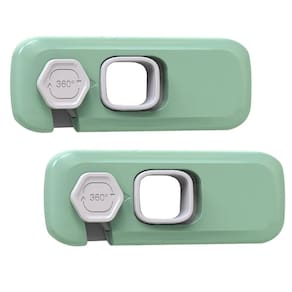Trava de Segurança Gaveta Armario Galedeira Kit 2 unidades Bebe Criança Fechadura Forno Evita Acidente Seguro Multiuso Proteçao Resistente