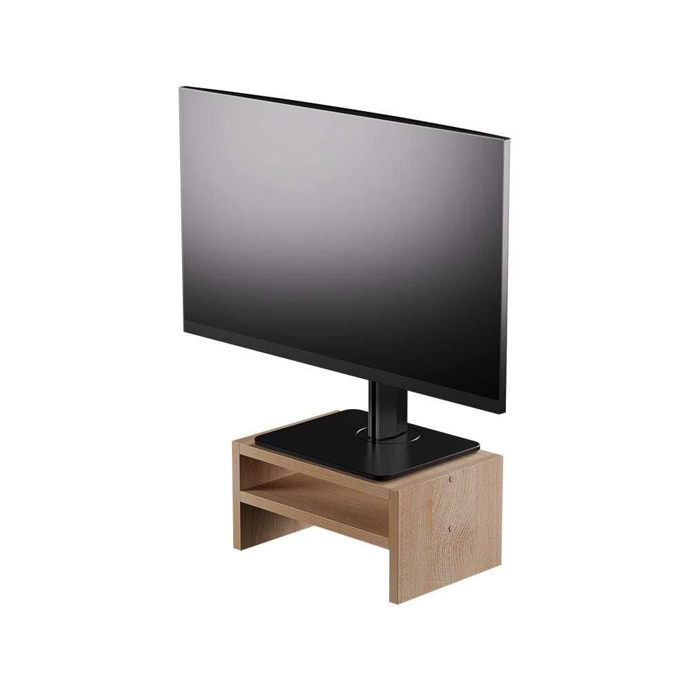 Base Suporte para Monitor Apoio de Mesa Madeira Carvalho