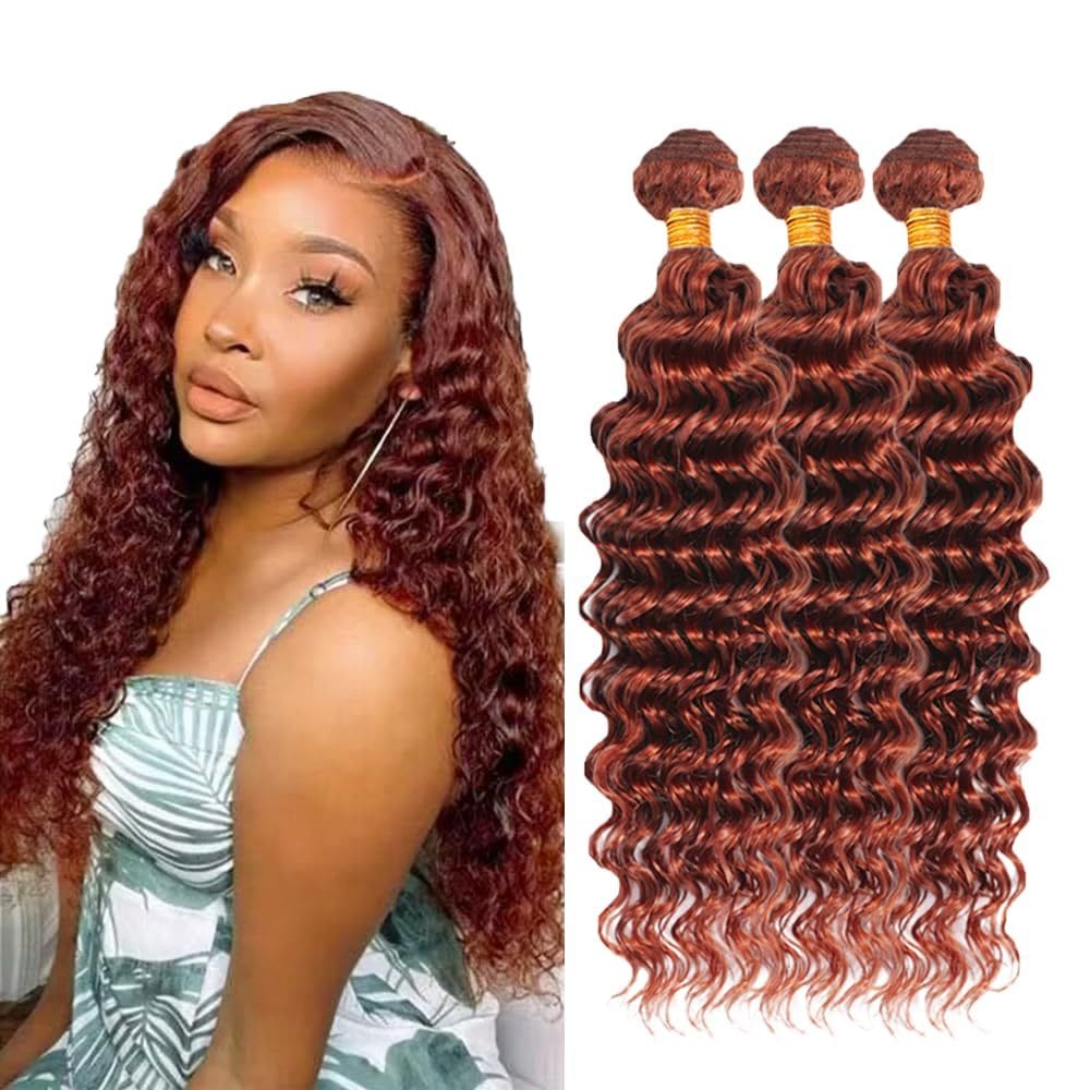 Pacotes de cabelo HuxoWax Color #33 Deep Wave 18 20 22
