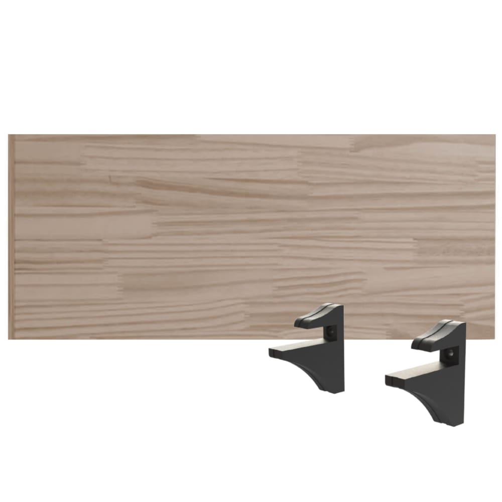 Kit Prateleira MDP 90X30cm Aveiro + Suporte Preto em ABS Brasforma