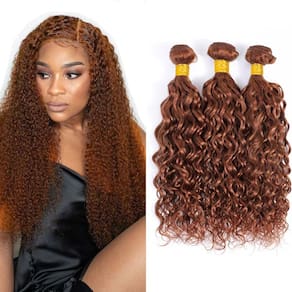 Pacotes de cabelo MAMART Brown Water Wave 3 pacotes de 8-30 polegadas