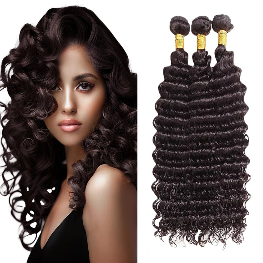 Pacotes de cabelo MAMART Chocolate Dark Brown Deep Wave 16-20
