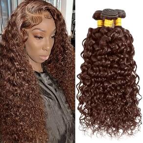 Pacotes de cabelo MAMART Dark Brown Water Wave 3x 100g