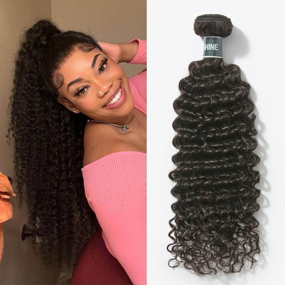 Pacote de cabelo ASHINE Deep Curly Water Wave Cambodian Raw 45cm