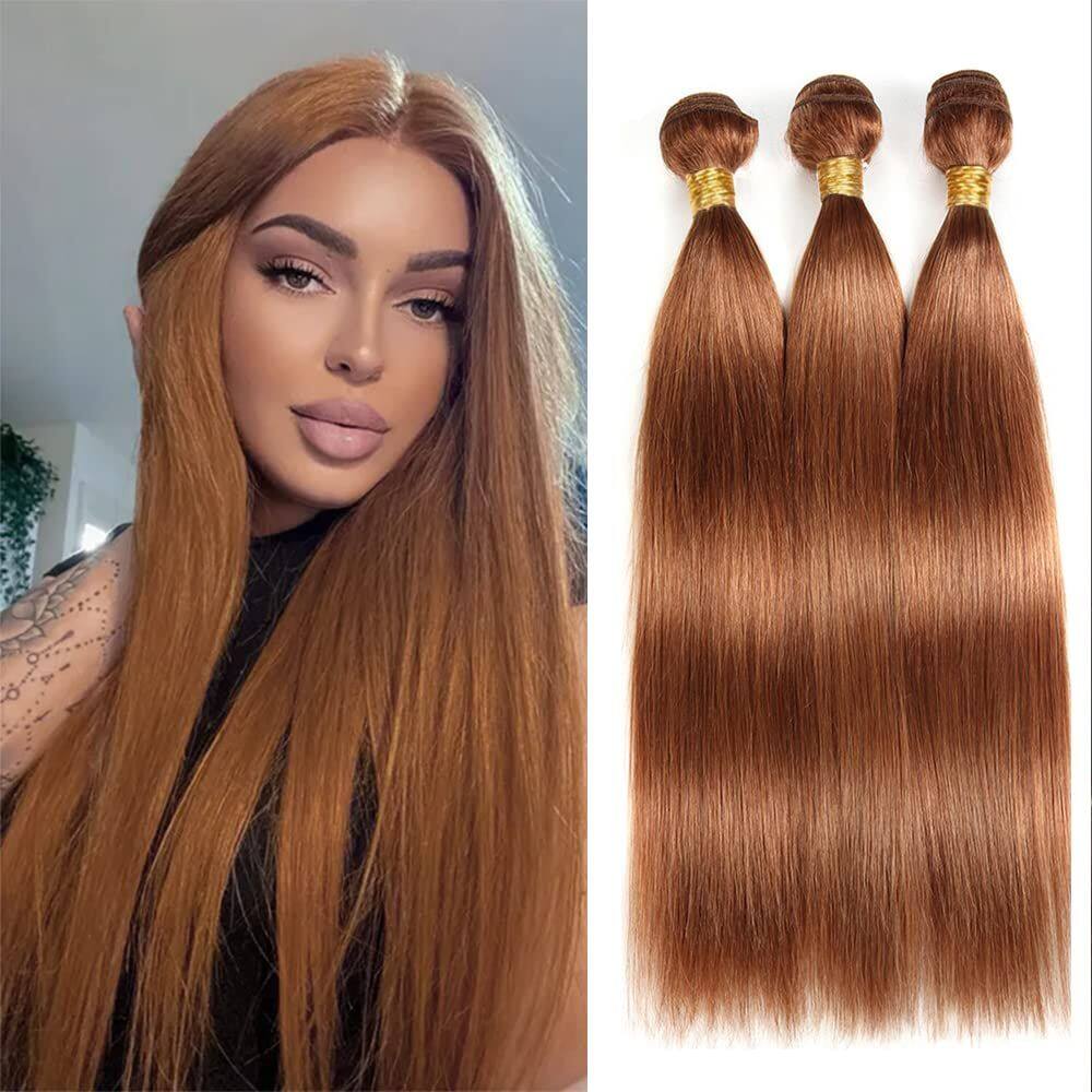 Pacotes de cabelo MAMART Brown Straight 3 pacotes 18 20 22 polegadas