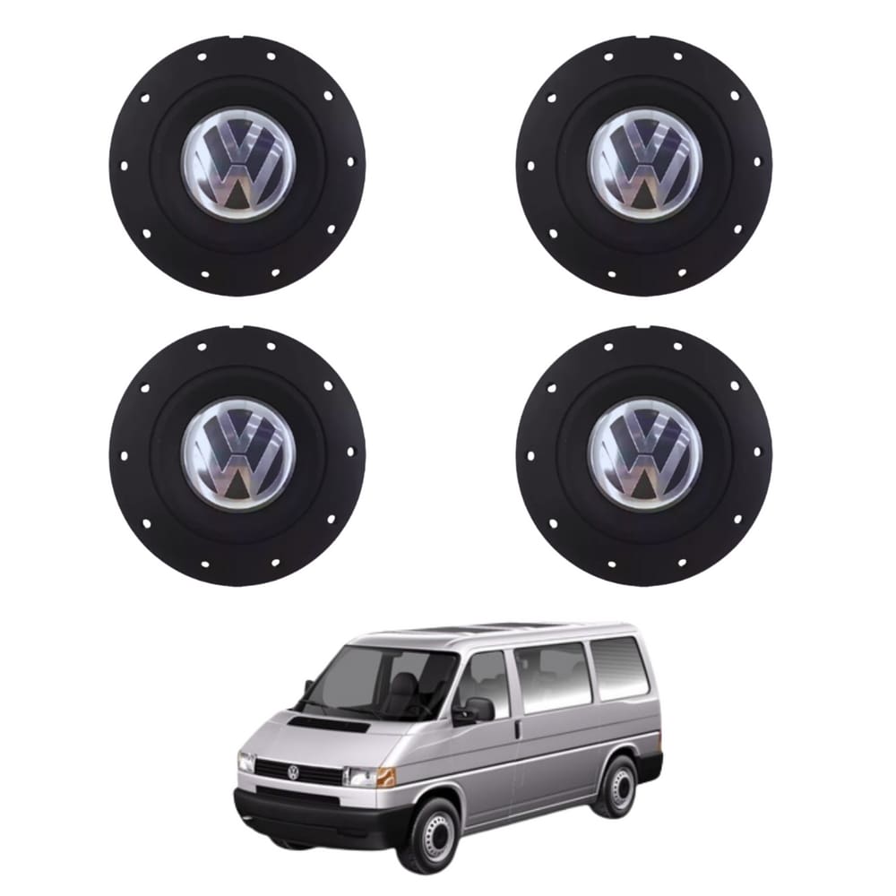 4 Carlotas Centro de Roda VW Eurovan 1998 a 2000 com Emblema