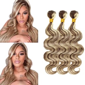 Pacotes de cabelo DiexRlamx P4/613 Body Wave 14 cm 16 cm 18 cm