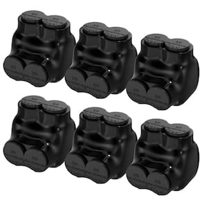 Conectores de cabo elétrico RVBOATPAT 2 portas 3/0-6 AWG - pacote com 6