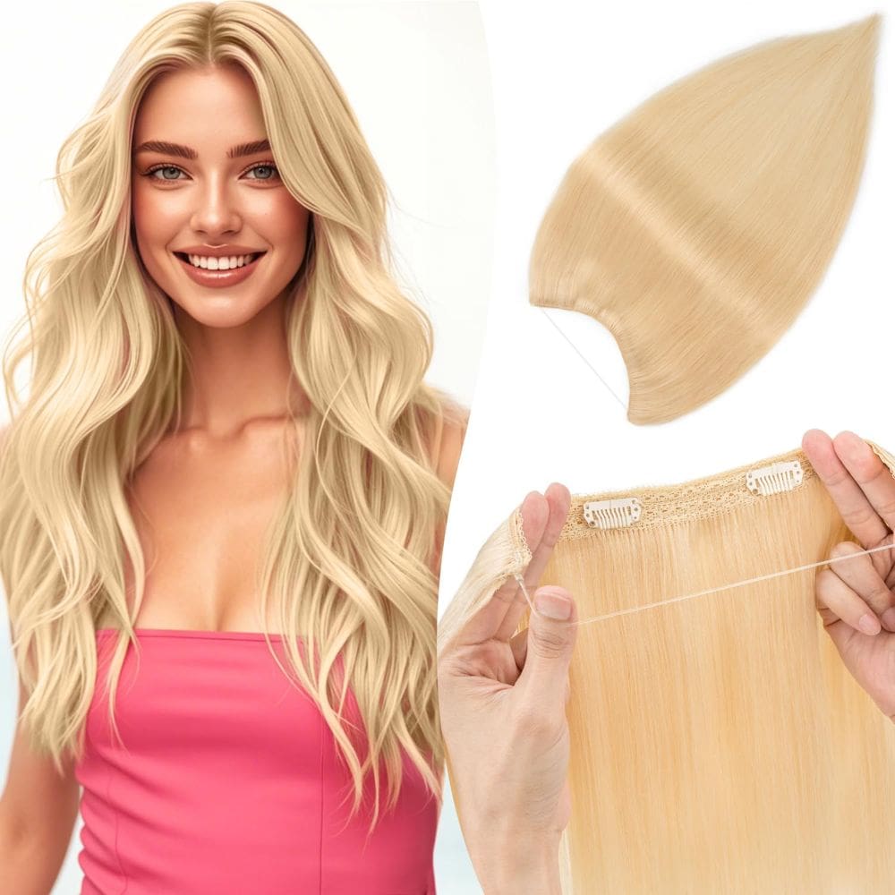 Extensões de cabelo Halo TESSHAIR Straight 14 polegadas 60g #613