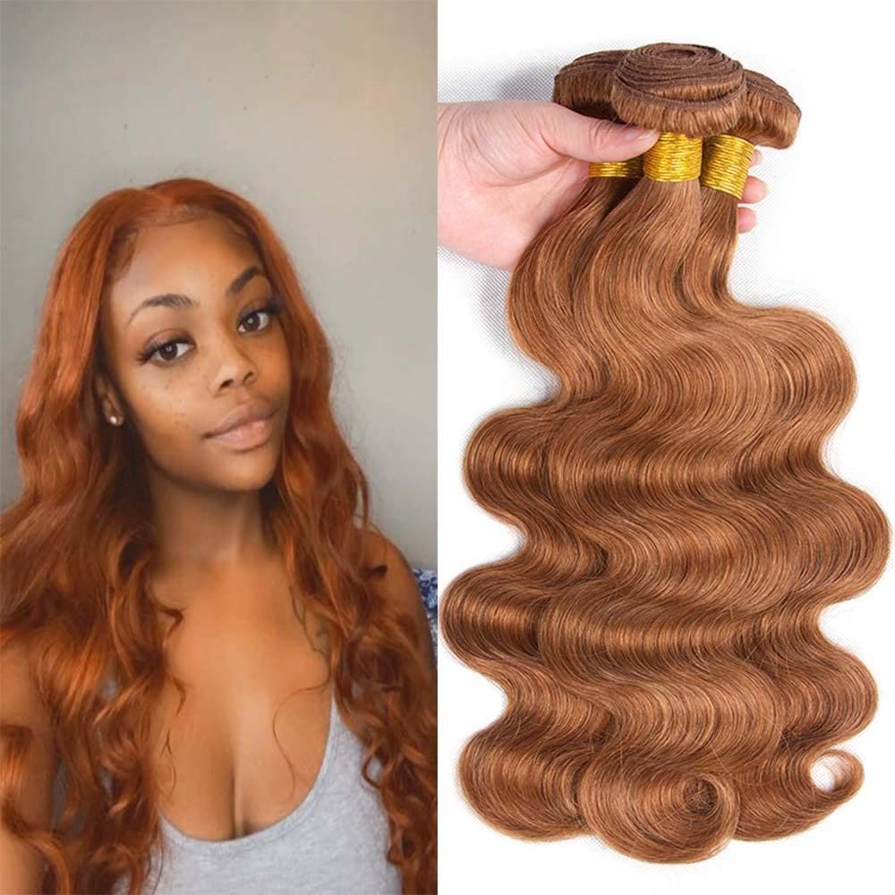 Pacotes de cabelo Yuksoocosh Color 30 Brown Body Wave 45-55cm