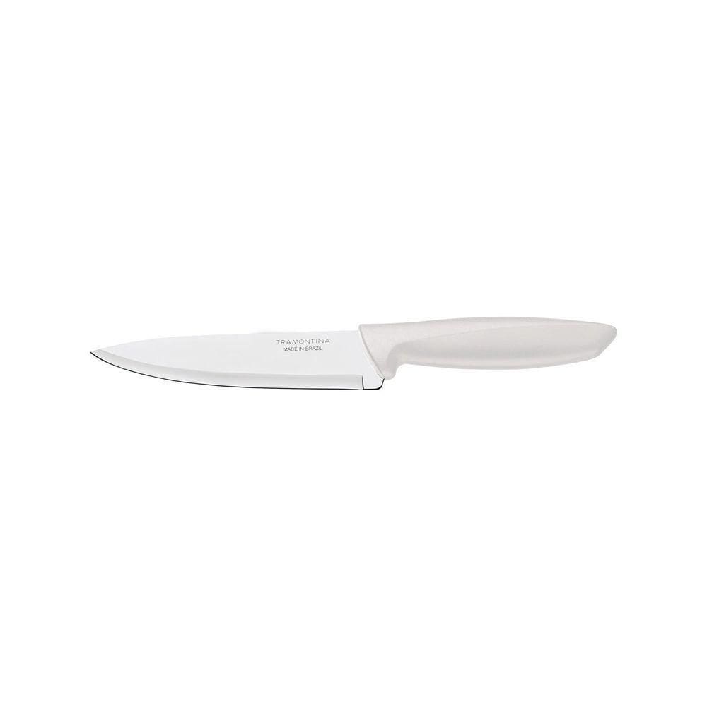 Faca Chef Tramontina Plenus Com Lâmina Em Aço Inox E Cabo De Polipropileno Off White 6" Tramontina