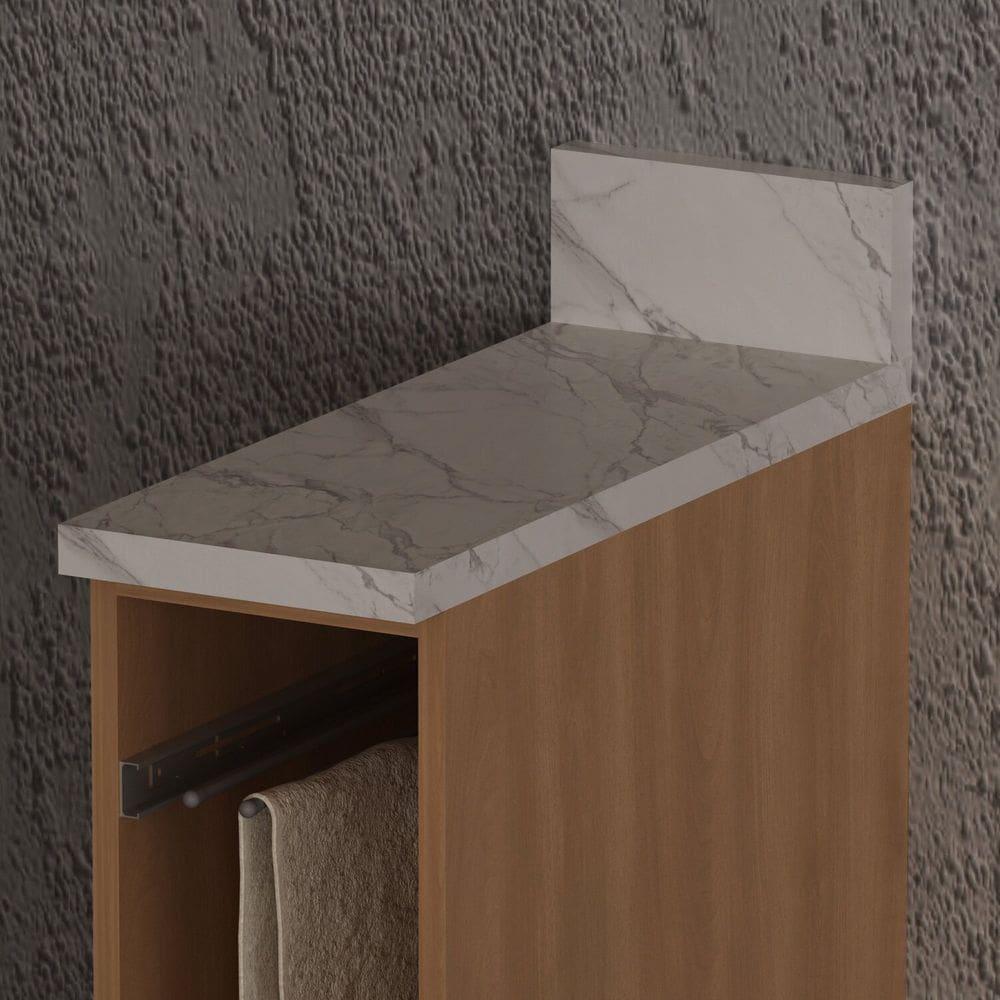 Tampo para Balcão 20x52 Cm Mármore Cz Branco
