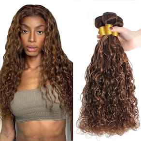 Hair Weave ZevPiul P4/30 Ombre Water Wave 3 pacotes 16 18 20