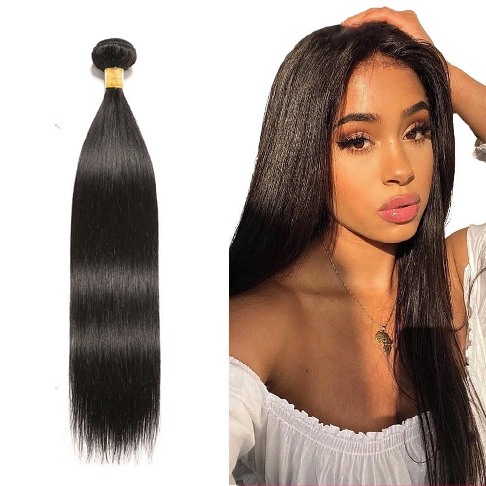 Pacotes de cabelo NiegMeag Natural Black Straight 300g 34cm