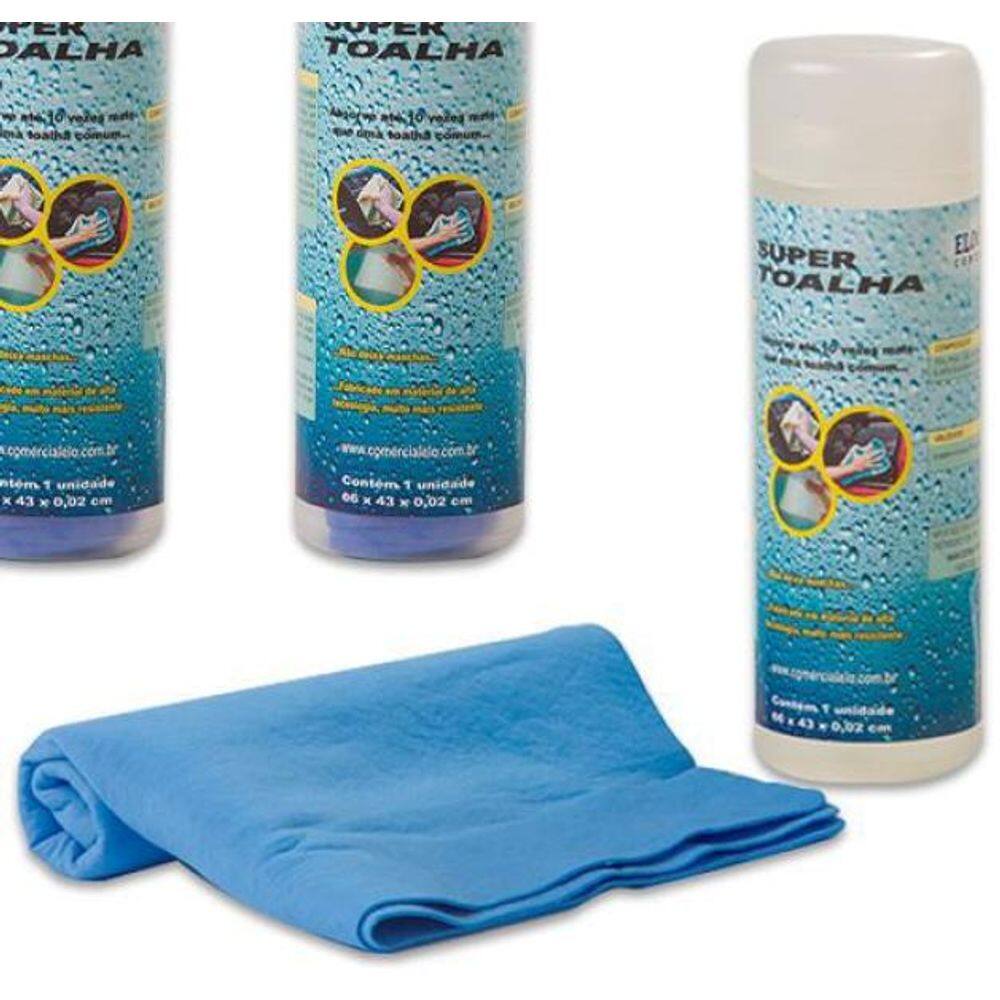 Kit 3 Toalha Automotiva Multiuso Absorve Limpa E Seca