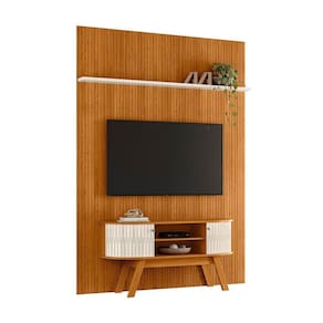 Rack com Painel para Tv até 65 Polegadas Silverston Cinamomo/Off White