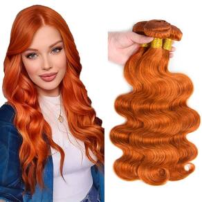 Pacotes de cabelo Wuvusnm Color 350 Ginger Body Wave 14 cm 16 cm 18 cm