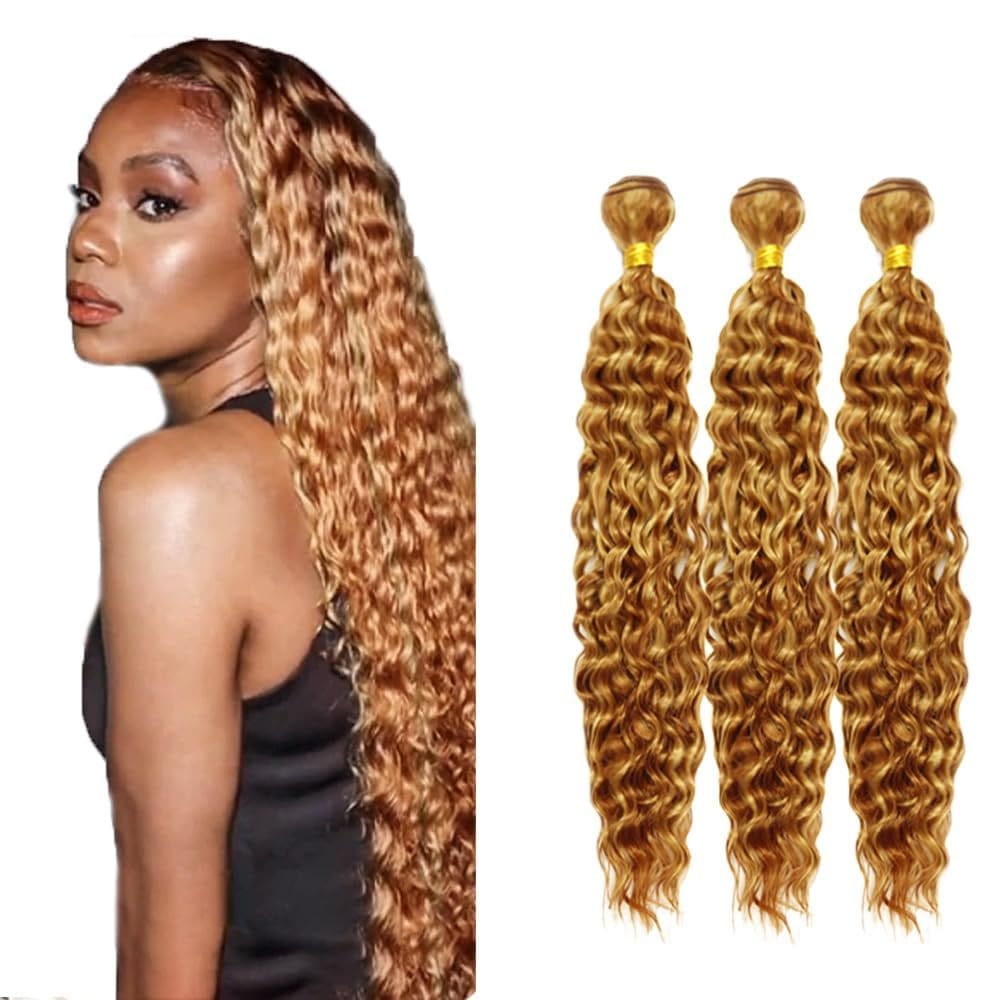 Pacotes de cabelo HuxoWax Deep Wave Brazilian Virgin Remy 300g