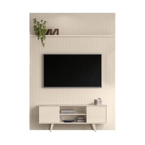 Rack com Painel para Tv até 65 Polegadas New Panorama Calacata/Off White