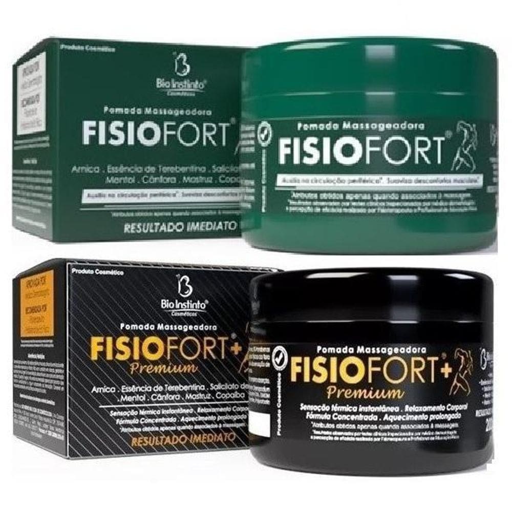 Kit Pomada Fisiofort Premium 200G + Pomada Fisiofort 200G
