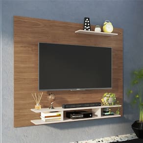 Painel para Tv 65 Polegadas 181cm X 135cm X 25,5cm Orlando Freijó/Off White