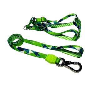 Coleira Peitoral Cães Super Premium Seda 15 Mm - Verde Nº2