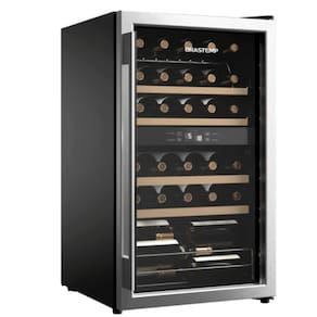 Adega Climatizada Brastemp Dual Zone 33 Garrafas com Painel Touch Inox/Preto 127V - BZB33BE