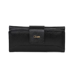 Carteira Classe Couro Grande Feminina 356-2 Cb14 Preta